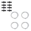 Coffee Machine Replacement Hose for Jura Impressa Easy Fine Foam Nozzles 4 Silicone Tubes with 8 Connectors Smooth Milk Flow Tube for Coffee
