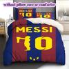 Soccer superstarPattern Bedding Quilt Set Quilt Cover Pillowcase Home Decoration Birthday Gift (1 * Duvet Cover + 2 * Pillowcase, Without Core)
