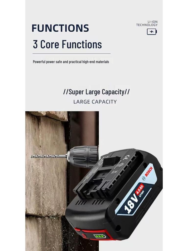 Bosch 18V BAT609/610 Lithium-Akku für Elektrowerkzeuge / Bohrmaschine