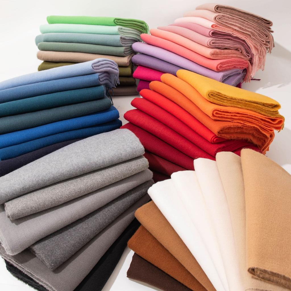 Temperament Blue Scarf Autumn and Winter Korean Atmosphere Women's Versatile Imitation Cashmere Scarf Solid Color Warm Scarf Shawl