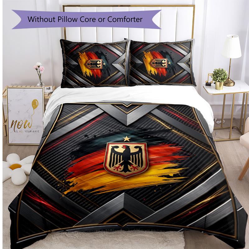 Germany Football Printed Bedding 3 Piece Set Cozy Breathable Bed Cover Set As Housewarming Holiday Gift