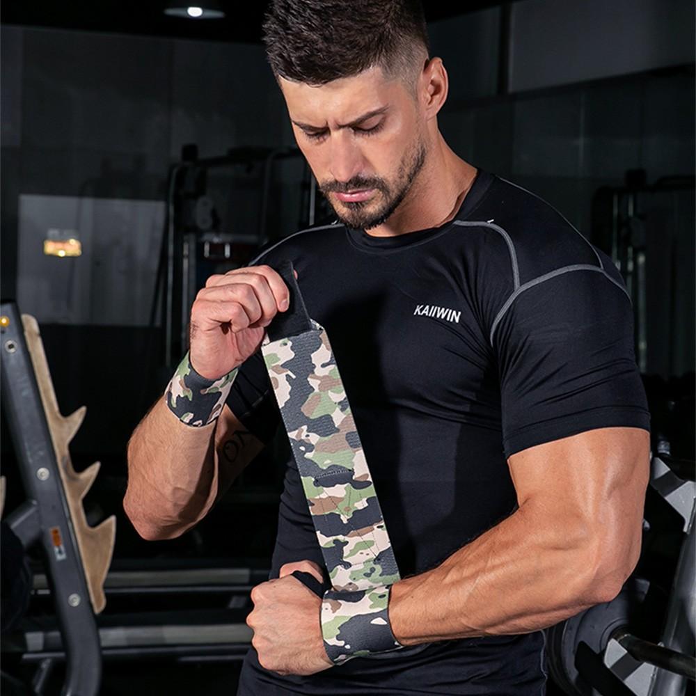 1Pair Compression Wrist Brace Support Camouflage Elastic Wraps For Hand Protection Weightlifting Basketball Sports