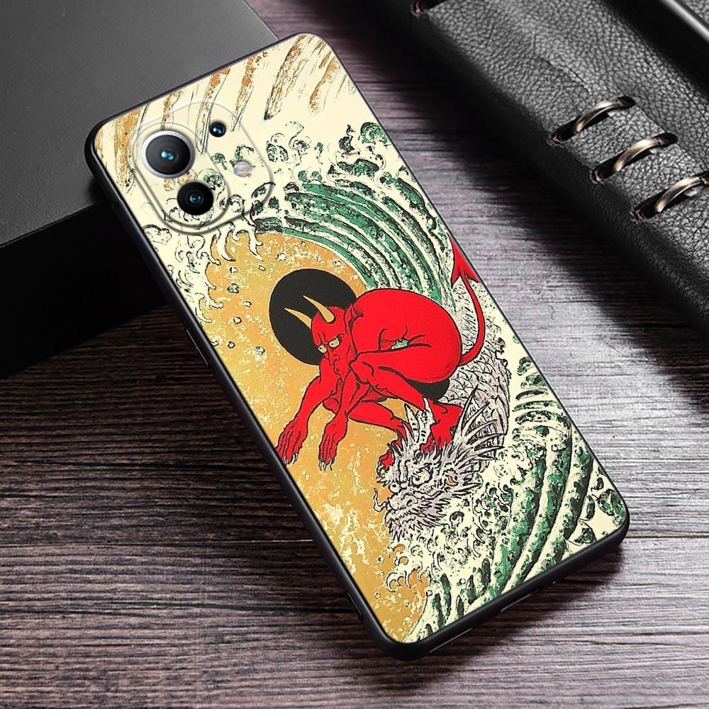 Japan Kunst Hokusai Kanagawa Große Welle Handyhülle Für Xiaomi 13T 14T 15T 12T Pro Hülle Xiaomi 11Lite 5G POCO F8 F7 M7 X7 Pro Abdeckung