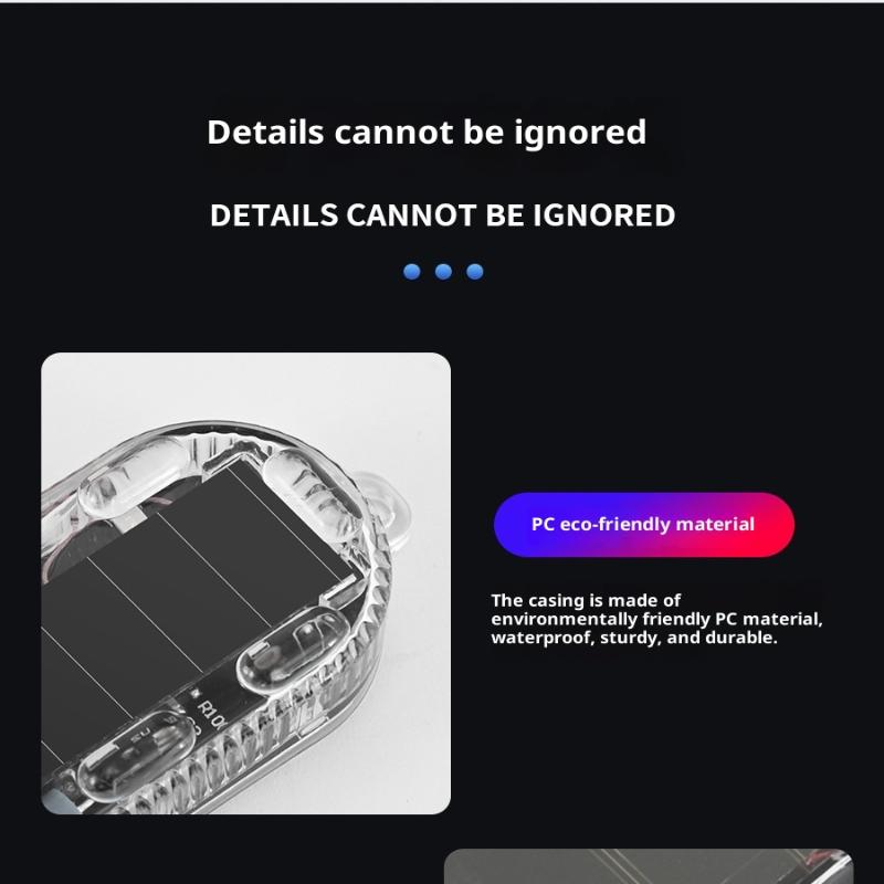 1/2/4 buc Lumină Stroboscopică LED Solară Wireless Impermeabilă Pentru Motocicletă Mașină Bicicletă Camion Lumină de Avertizare Anti-coliziune Lampă de Semnalizare