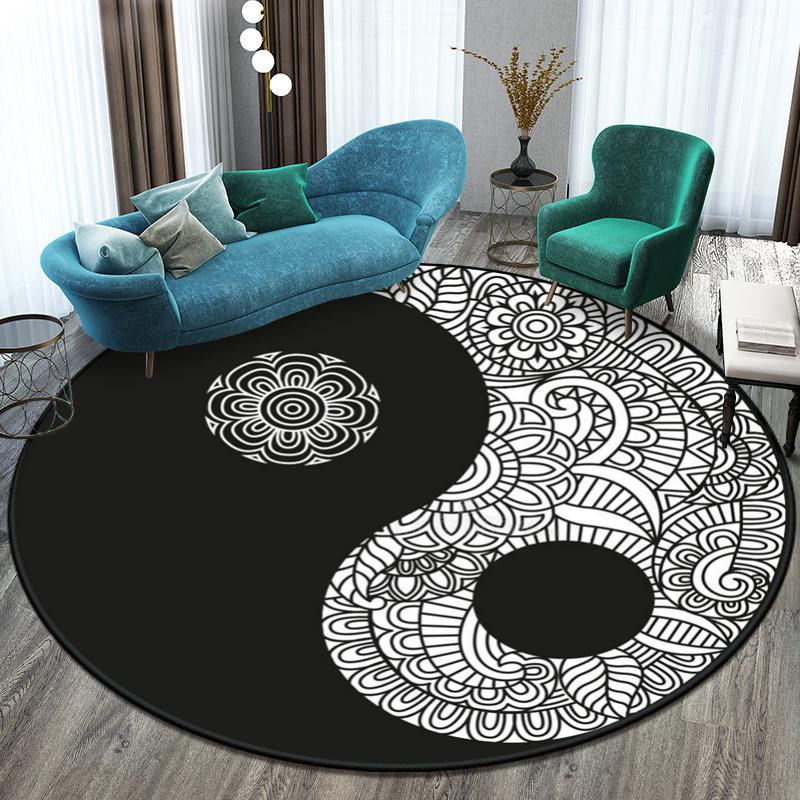Schéma Tai Chi Bagua Kruhová podložka na koberce Malé koberečky do ložnice Koberec do umývárny Podložka pro domácí mazlíčky