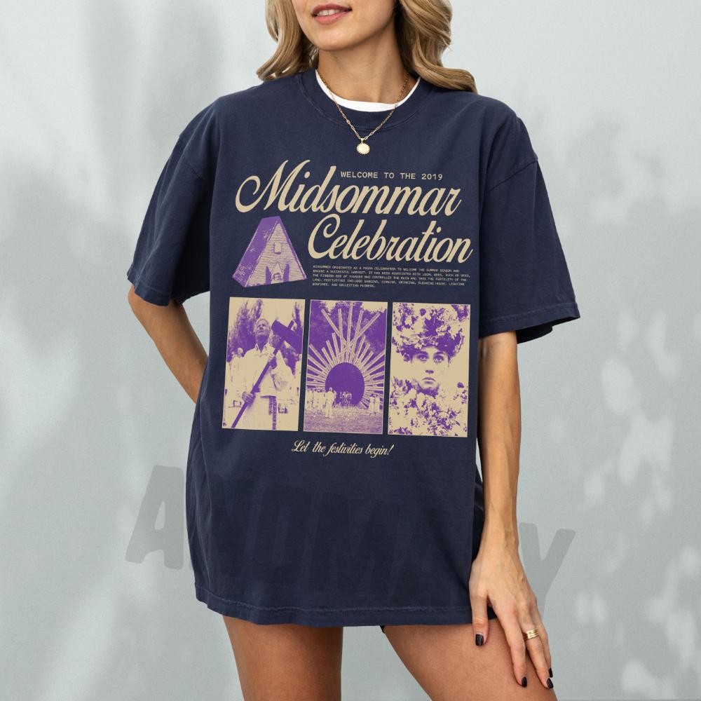 Retro Midsommar Celebration TShirt Funny Modern Horror Movie Tee Shirt Graphic Clothing Short Sleeve Shirt Unisex
