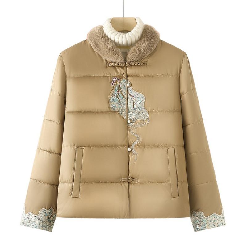 Padded jacket women's new winter warm padded jacket retro down padded jacket tide