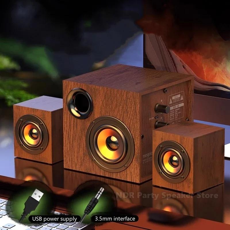 Q6 Multi-media Combination Computer Speakers Bass Stereo BT Music Player Subwoofer SoundBox for Desktop Laptop Notebook Tablet