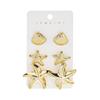 3 Pairs Bohemian Ocean Style Earrings Starfish Ear Studs Vintage Dangle Earring  Women Accessories