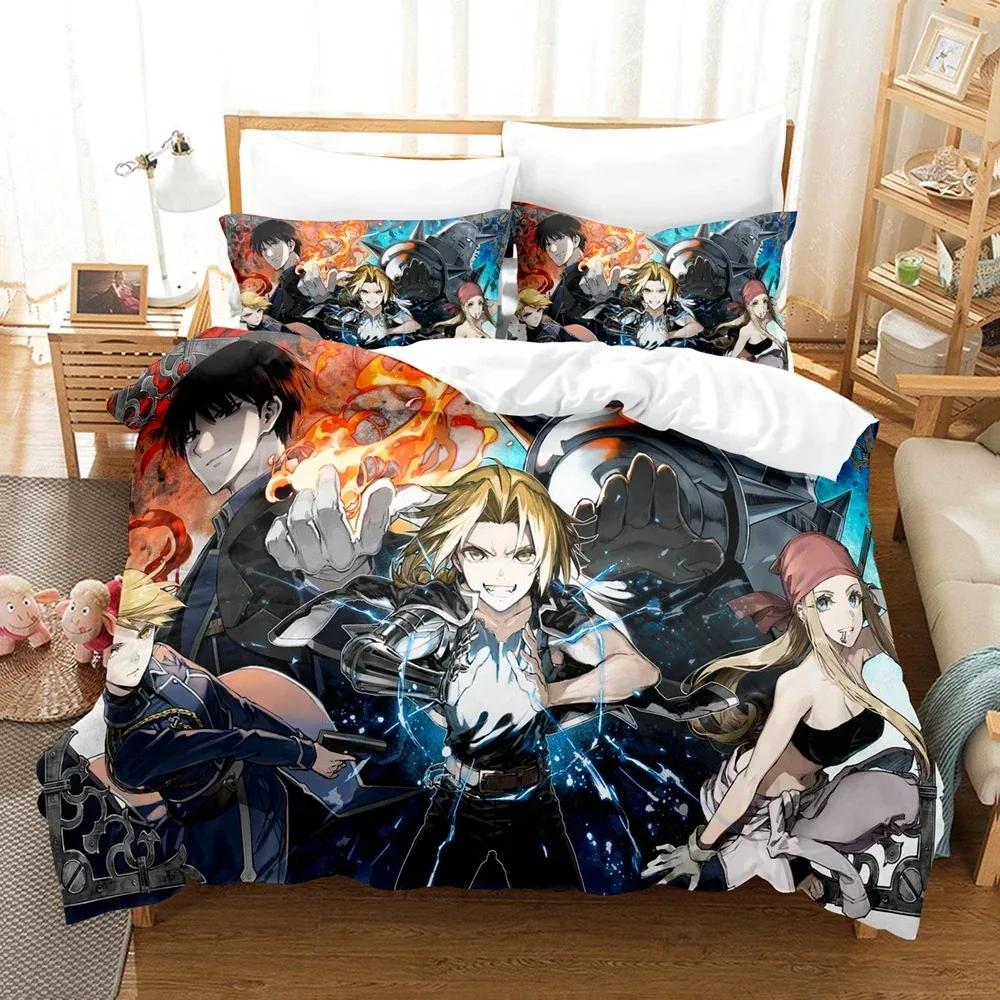 3D FULLMETAL ALCHEMIST Bedding Sets Duvet Cover Set With Pillowcase Twin Full Queen King Bedclothes Bed Linen Home Textile