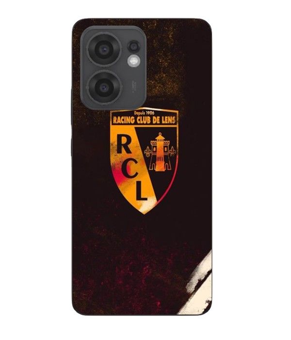 Maniacase Case For Oppo Reno 13F RCL LENS Orange Black Background