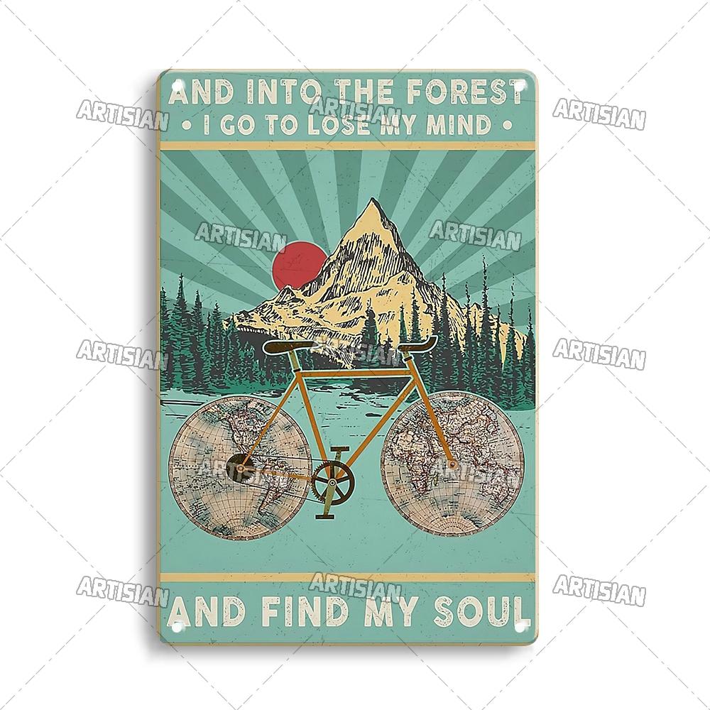Artisian Cycling Metal Sign Bicycle Tin Poster Bike Decorative Plate Wall Decor Garage Bar Pub Club Hotel Cafe Kitchen Home