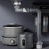 Kitchen Sink Drain Pipe With Anti Odor Side Outlet Interchangeable Waste Water Pipe for Kitchen Sink, Washing Machine