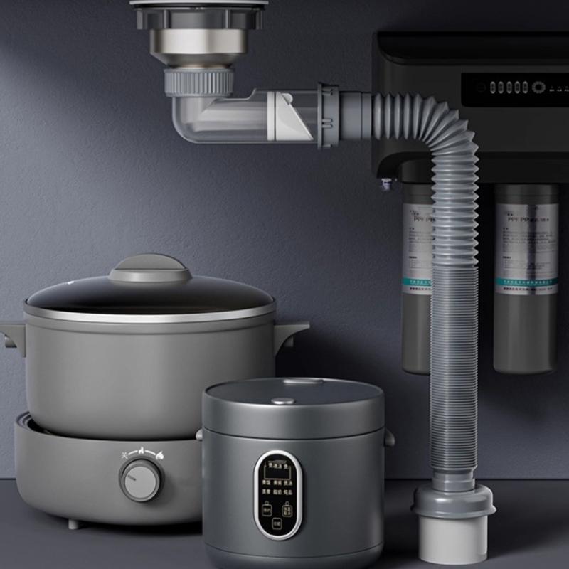 Kitchen Sink Drain Pipe With Anti Odor Side Outlet Interchangeable Waste Water Pipe for Kitchen Sink, Washing Machine