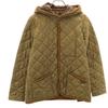 LAVENHAM Made In England Quilted Jacket 36 Khaki Beige Cotton Filling Women Used