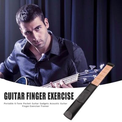 1PCS  Portable Pocket Guitar Practice 6 Tuning Instructors Pocket Guitar Beginner String and Chord Instructor Practice Tools