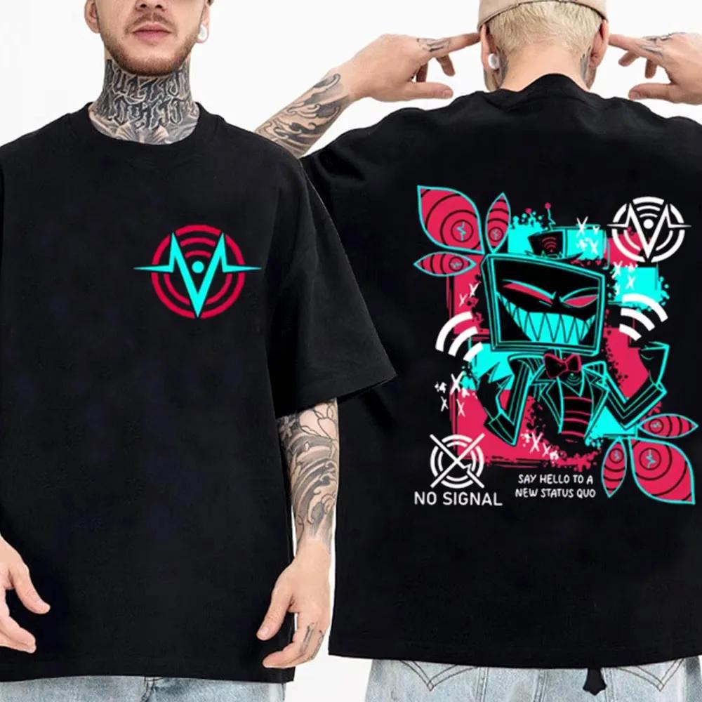 2026 High Quality Cotton Hazbin Hotel Vox Print T Shirt Man Woman Harajuku Tops Tees Anime Streetwear 4XL