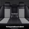 Classic Combo PU Leather Breathable Fabric Car Seat Covers Full Coverage Soft Durable for Split Headrest Seats All Seasons