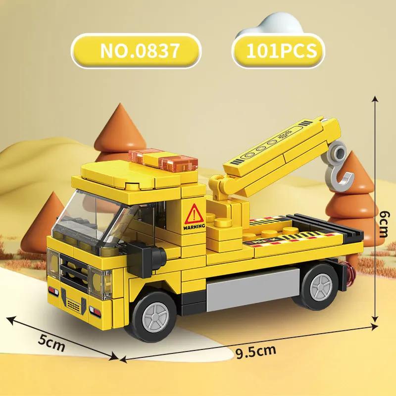 Funny car building blocks toys, sliding cars, city themed simulation vehicles, exquisite interior decorations, gifts for child