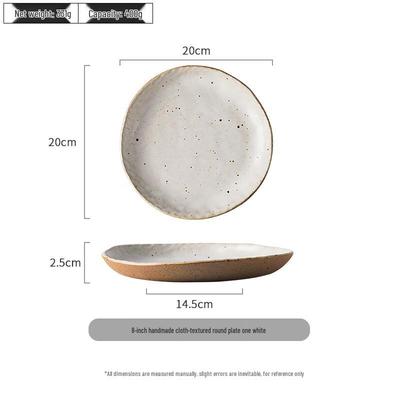 Retro Japanese Hand-Pinched Ceramic Plate