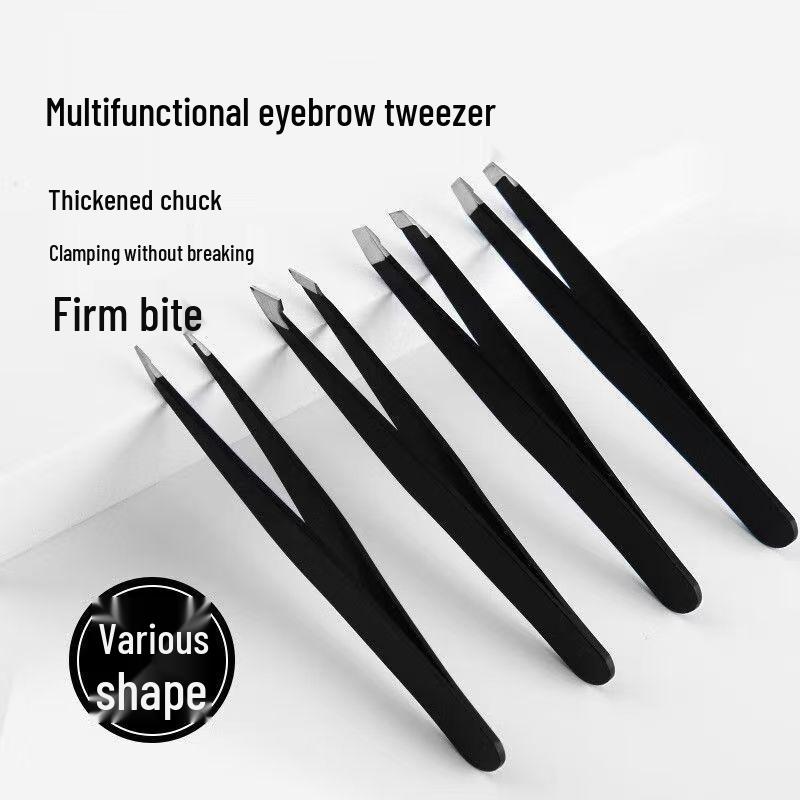 Stainless Steel Eyebrow & Beard Tweezers - Small, Precise, Household Plucking Tool