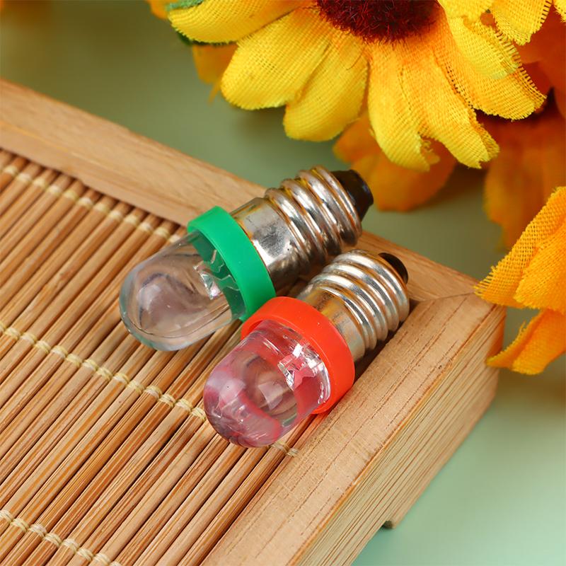 5PCS E10 LED Screw Base Indicator Bulb Cold White 12V DC Light Bulb  Low Power Consumption