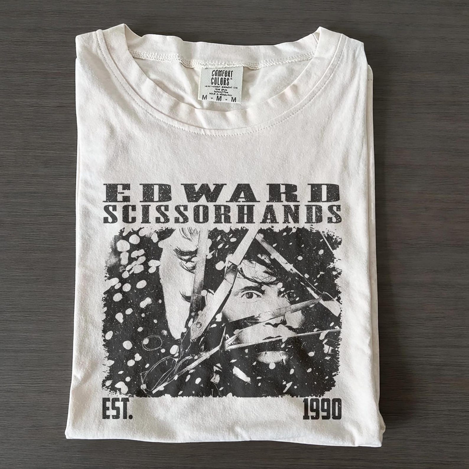 Edward Scissorhands Shirt, Retro Comfort Colors Unisex Film Tee S