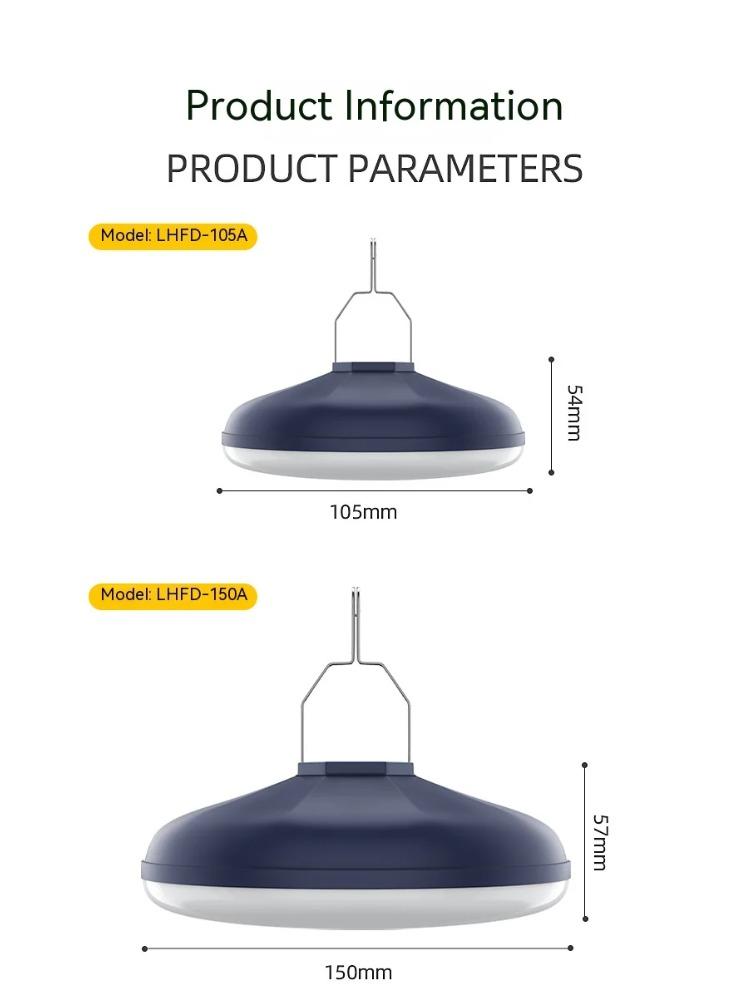 Camping Lanterns Portable LED Hang Tent Light Rechargeable Outdoor Fishing Emergency Lighting UFO Night Lamps
