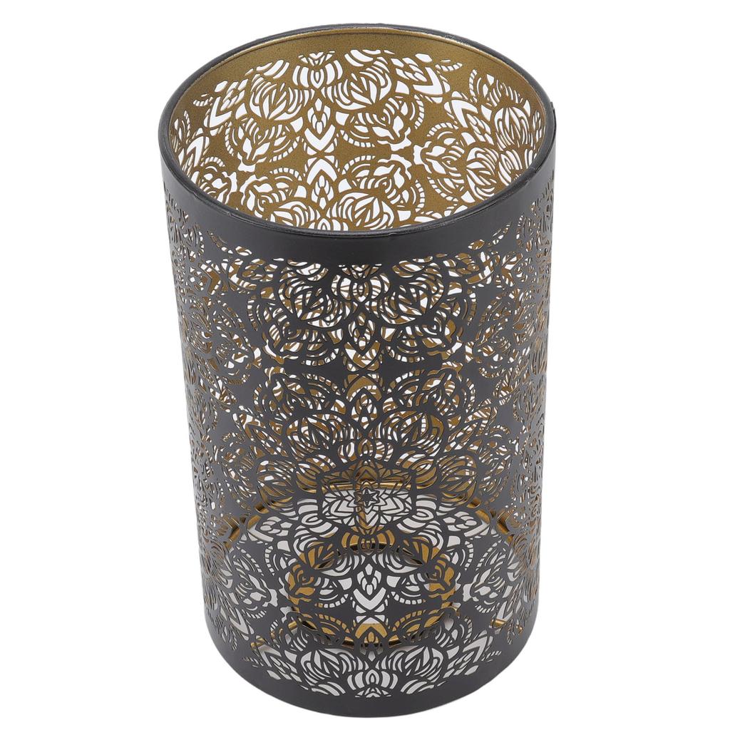 Lamp Shade Hollow Carving Metal Cylindrical Circular Pattern E27 E26 Detachable Decorative Nightstand Table Lamp Shade