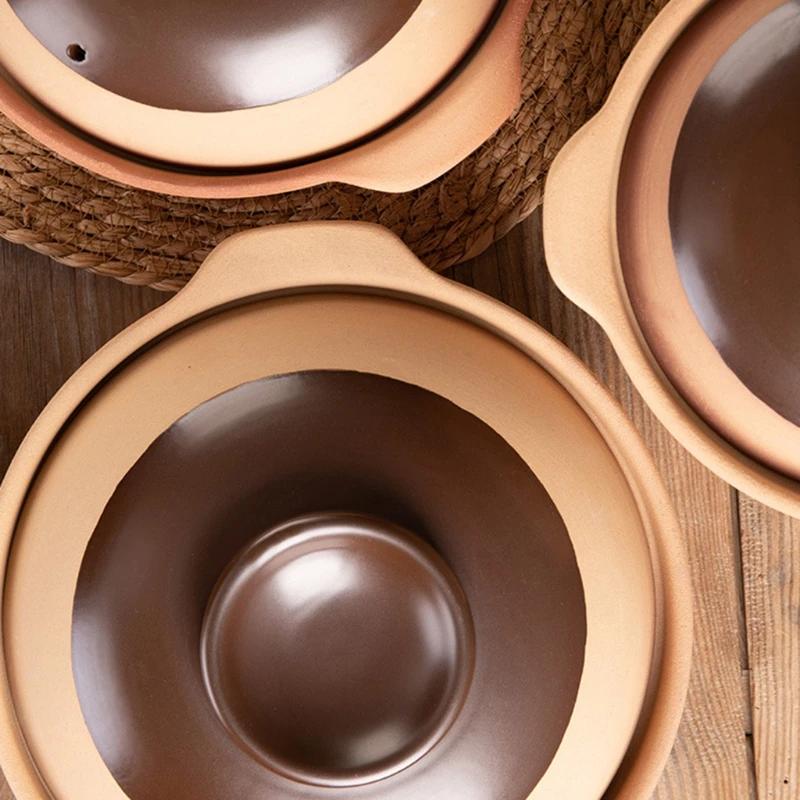 Ceramic Material Casserole High Temperature Resistant Household Open Flame Pregnant Woman Stew Pot for Soup and Porridge