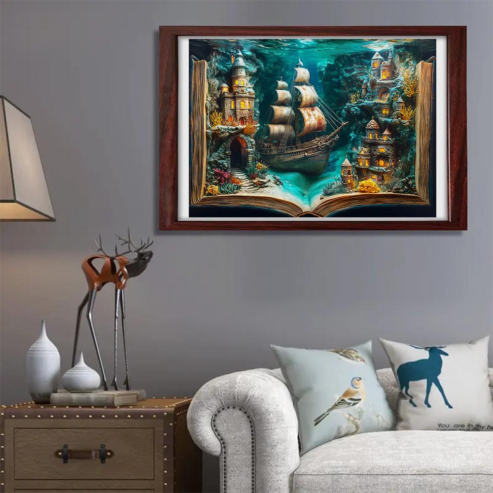 3D Stereo Book Scene Wooden Puzzle - Montessori Toy with Exquisite Patterns, Animal-Themed, Birthday Gift for Adults & Kids