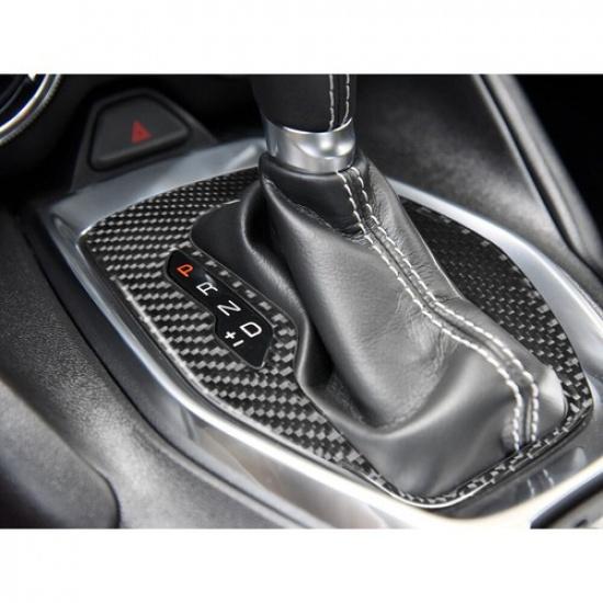 Carbon Fiber Interior Gear Shift Panel Cover Trim For Chevrolet Camaro 2017-