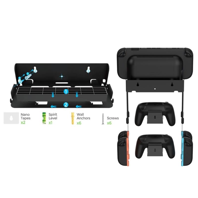 Gaming Wall Mount for NS 2 Game Console Easy Installation Ventilated Design Metal Bracket Console Storage Solution