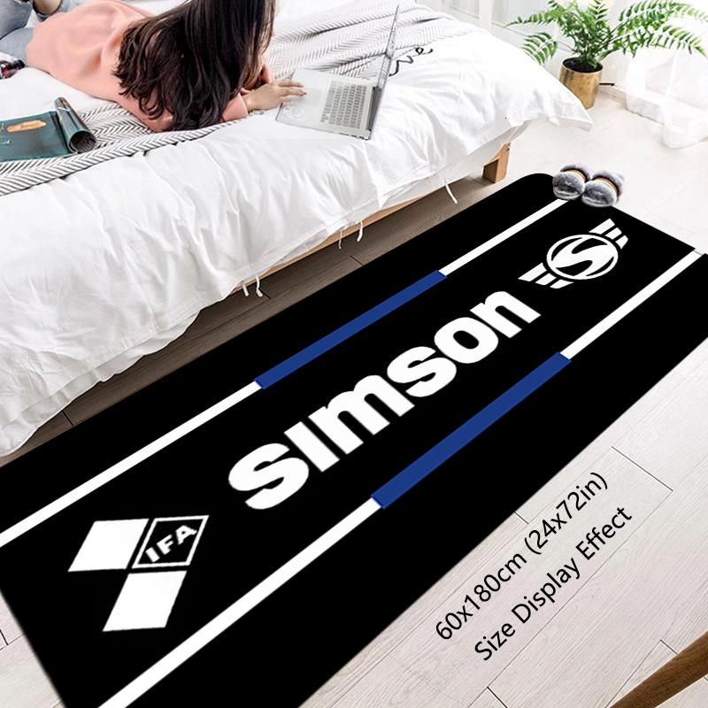 Floor Mat Simsons Motor Non-slip Foot Rug for Entryway Hallway Carpet Kitchen Water Absorbed Rugs Fluffy Bedside Mats Home Decor