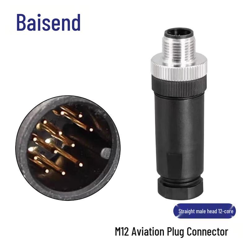 BOSENDE M12 Waterproof Solderless Aviation Sensor Connector