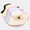 New sunflower applique bucket hat female tide small fresh pot hat student foldable sun hat