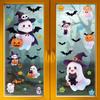 Cute Halloween Window Clings With Ghost Pumpkin Bat Patterns Easy Peel Design For Home Party Decorations