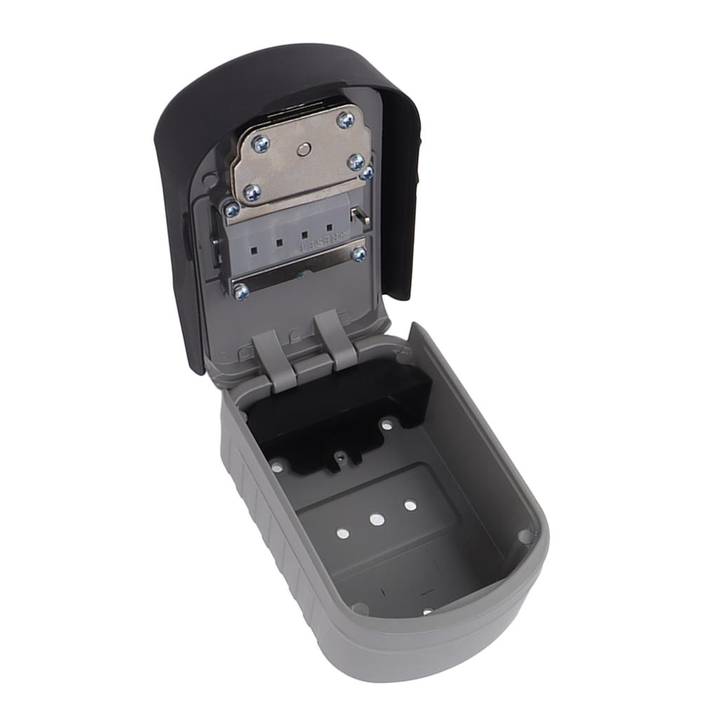 Security Case Lock Box Wall Mounted Waterproof Lockbox Aluminum Alloy Key Organizer for Home Hotel Office Silver