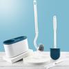 Toilet Brush Set   Handle Soft   Cleaning Brush Wall Hanging Toilet Brush Kit for Bathroom