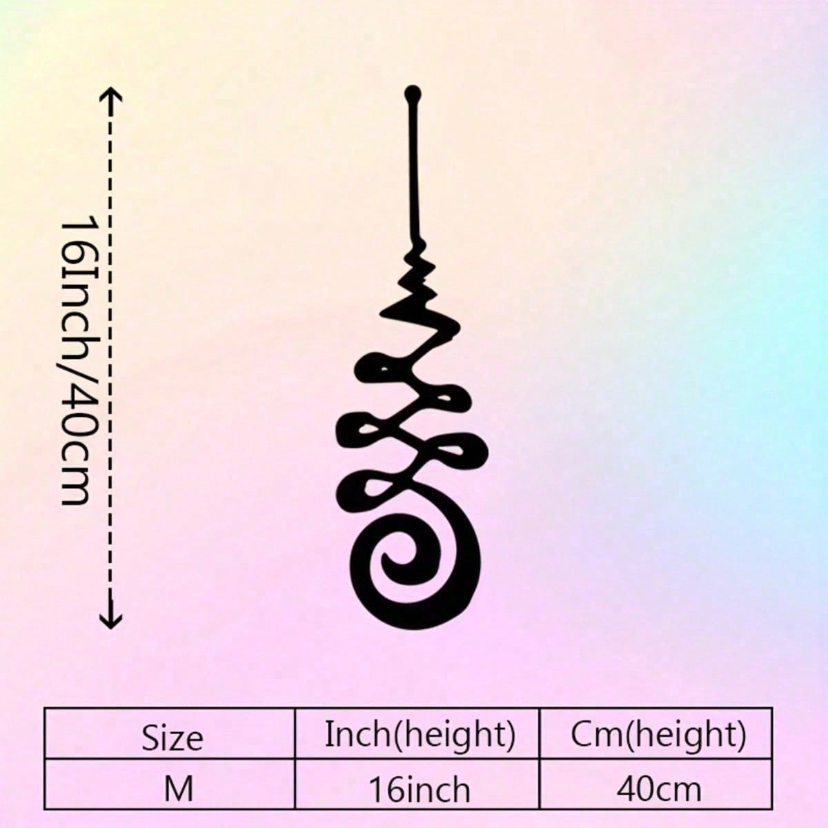 

Iron Wall Art Unalome Sculpture Buddhist Enlightenment Meditation Yoga Decor Spiritual Journey Vesak Gift Handcrafted Modern Home різнокольоровий