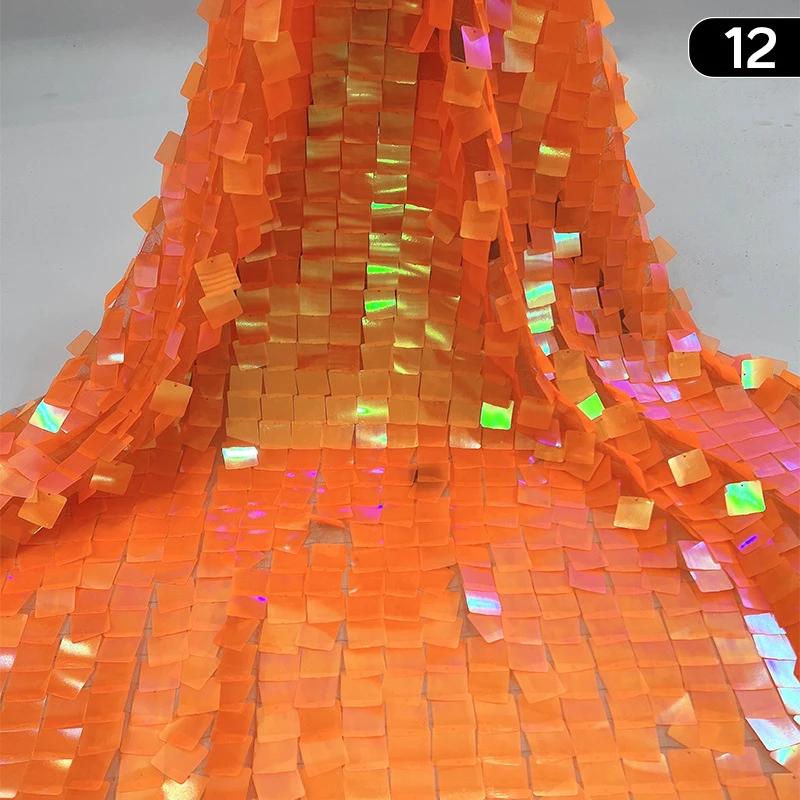 

1 ярд Монохромная Крупная Квадратная Блестящая Сетка Базовая Ткань Костюм Ткань с Пайетками Женское Вечернее Банкетное Платье Шитье Сделай Сам Продается по ярдам 1Yard