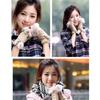 1PAIR Women Fashion Gloves Half Finger Warmer Winter and Autumn Gloves Arm Crochet Knitted Rabbit Hair Mitten Warm Rhombus Artificial Gloves