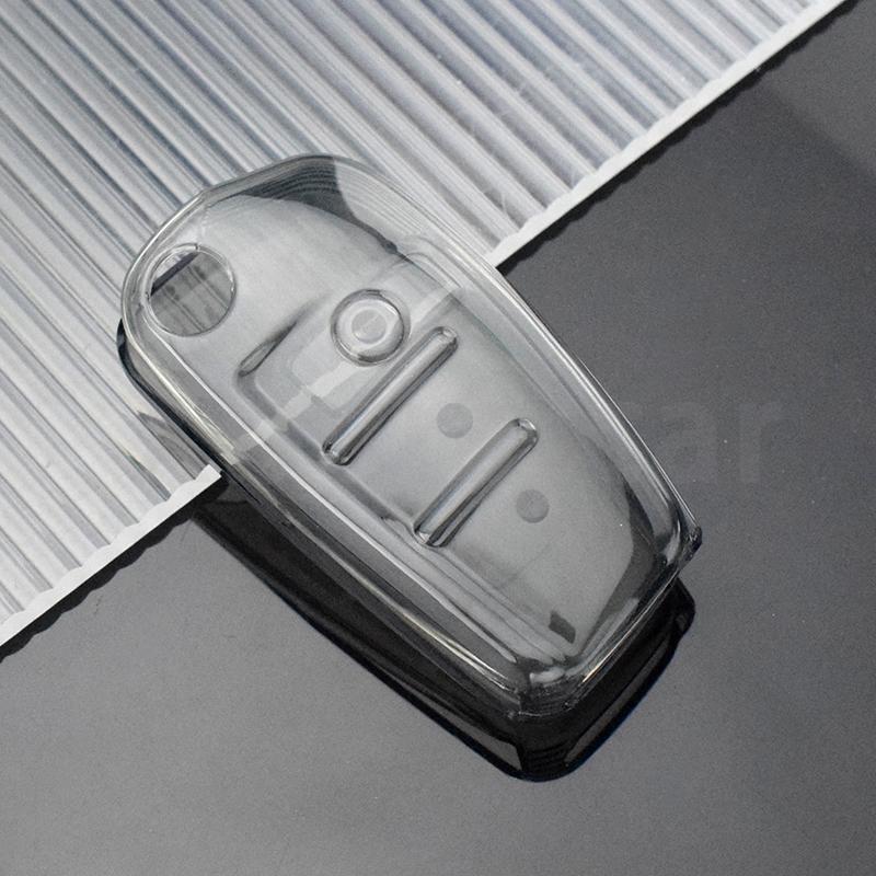 For A6 S6 A7 B6 B7 B8 8P 8V 8L TT RS C6 R8 A1 A3 Q3 A4 A5 Q5 Transparent TPU Auto Car Remote Key Case Cover Keys Shell Fob