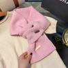 Wool Knitted Winter Scarf For Women Warm Cashmere Scarves Neckchief Solid Lady Shawl Wrap Female Pashmina Bufanda