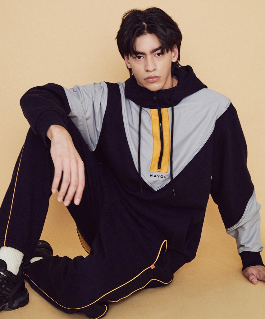 Mayol Color Block Anorak Hoodie (Men'S)_Dark Navy