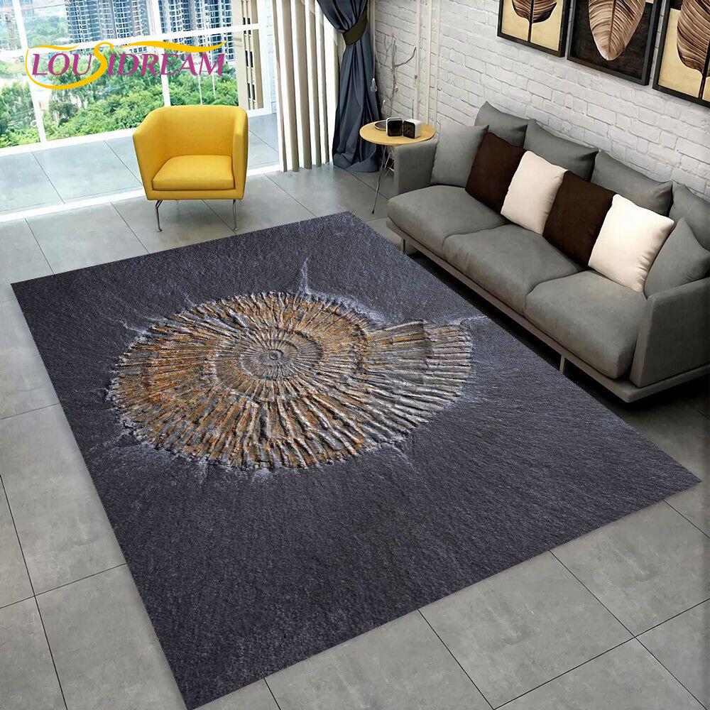 Animal Dinosaur Fossil Series 3D Area Rug,Carpet Rug for Home Living Room Bedroom Sofa Doormat Kitchen Decor,Non-slip Floor Mat