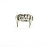 Antique Vampire Teeth Silver Color Open Ring for Women Men Retro Creative Hiphop Adjustable Rings Punk Party