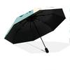 Flower Dinosaur  pattern, automatic folding umbrella, portable and foldable design, 8 ribs, a Christmas or birthday gift.