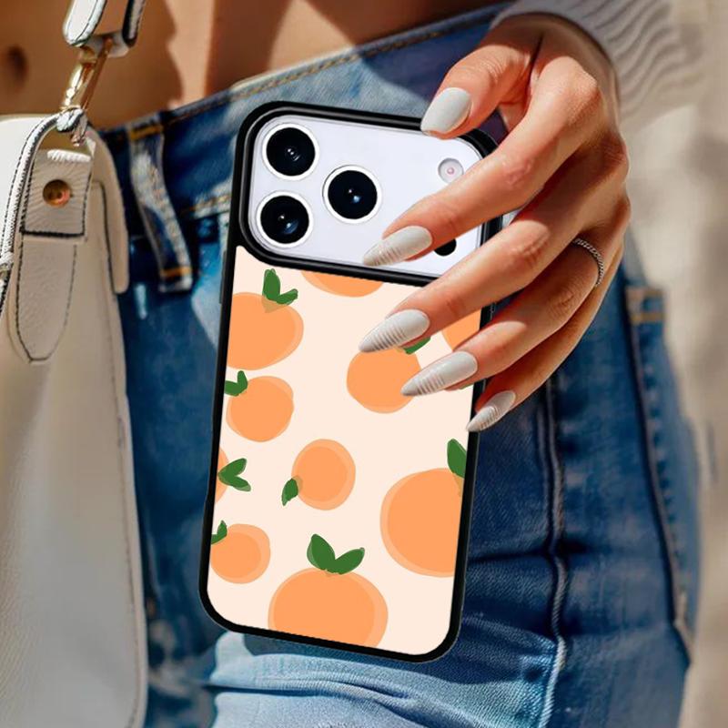Orange Pattern Phone Case For iPhone 17 Air 14 15 13 12 Max Cover For Apple 16e 11 Pro Max Plus Coque