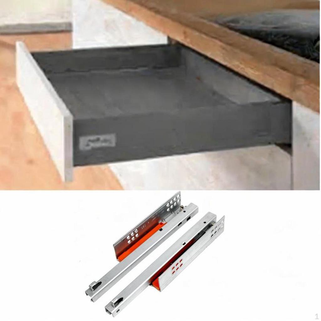 2 kusy zásuvkových pojezdů spodní montáž s měkkým dovíráním pro koupelnu